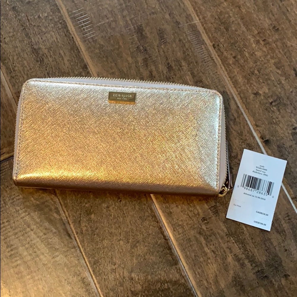 Kate Spade rose gold wallet